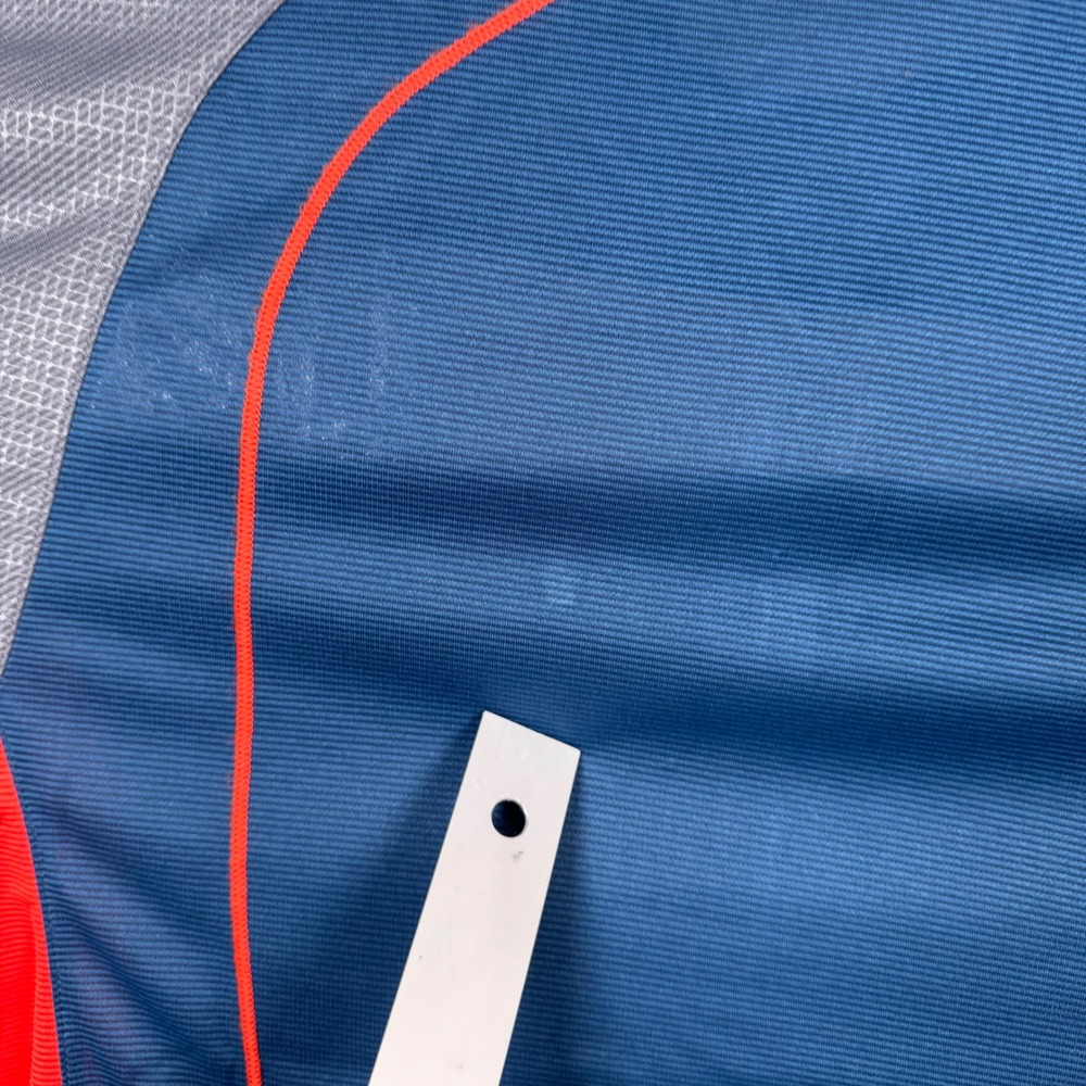 Autobahn Cycling Jersey Mens 105 Blue Orange Gray Colorblock Quarter Zip Shirt - Picture 6 of 12